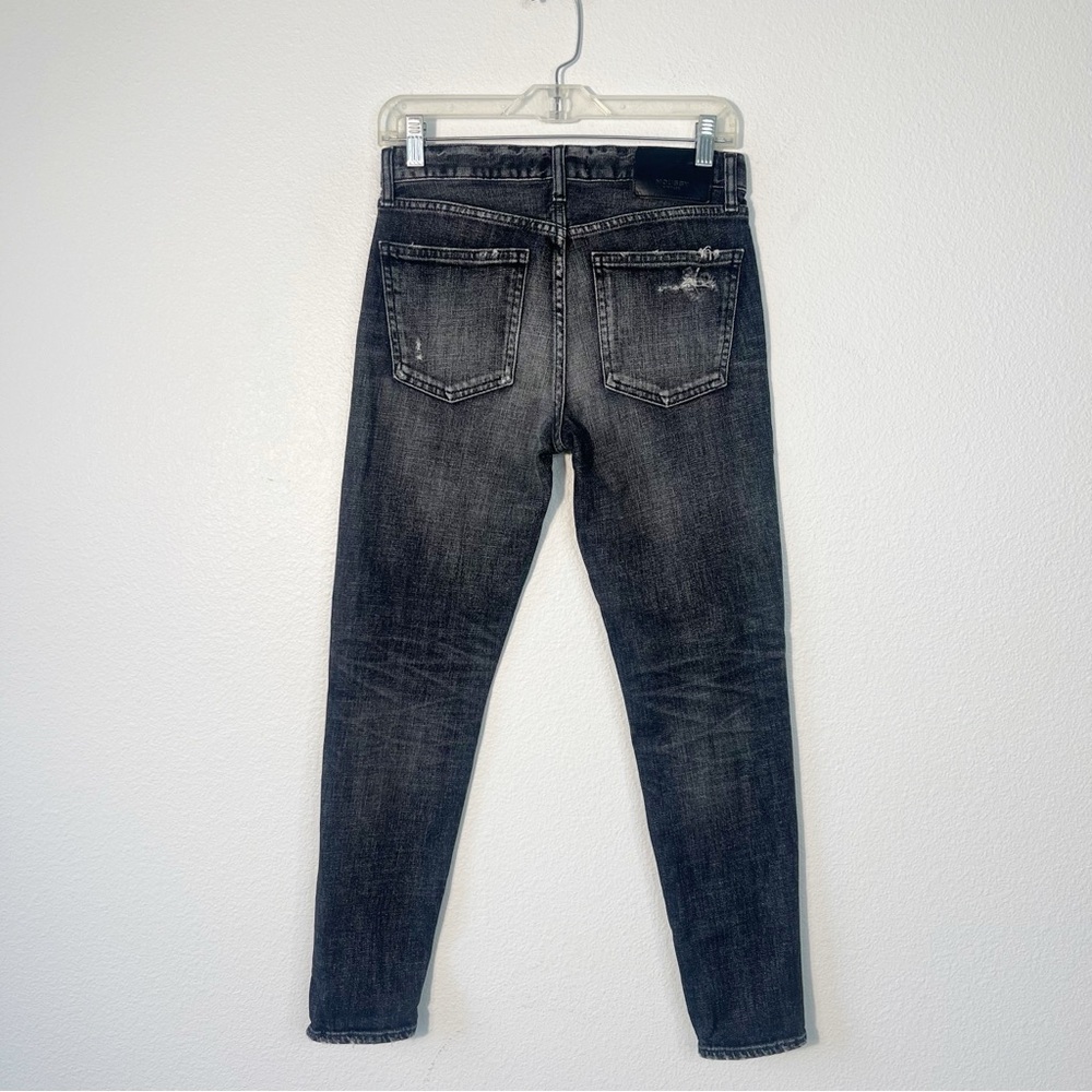Moussy Vintage Prichard Skinny Jeans Faded Black Denim Distressed Size 25 - Picture 7 of 9